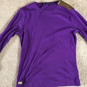 Purple Ralph Lauren long sleeve t-shirt, size M